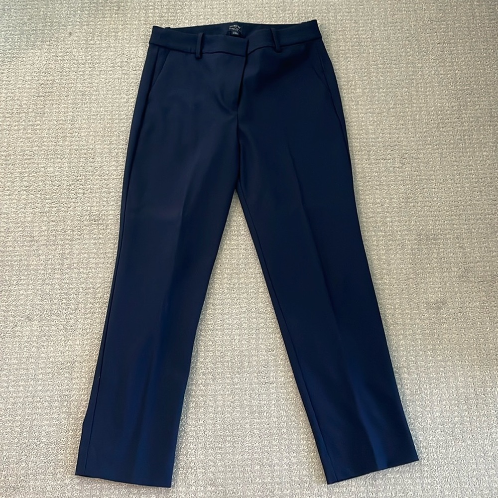 Ruby crop pant size 10 navy blue j crew